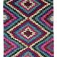Turkish Kilim Yuruk Vintage 136x245 cm Geometric Pink Green Purple