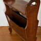 Vintage wooden end table magazine holder