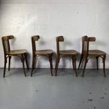 Lot de 4 chaises bistrot style Baumann