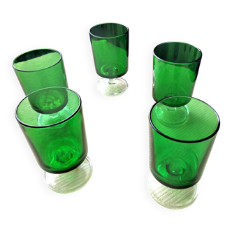 5 Vintage Luminarc Cavalier Model Wine Glasses