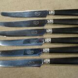 6 anciens couteaux manche ébène coutellerie supérieure