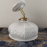 White opaline wall light