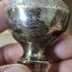 Pair of antique crystal and solid silver decanters.