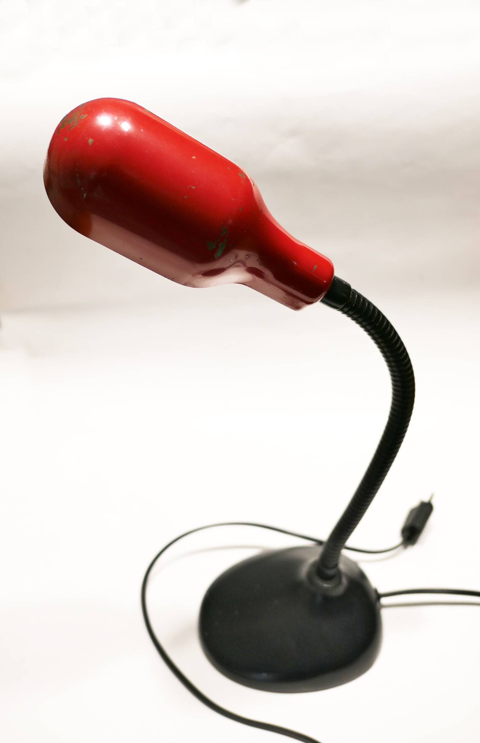 1960s articulated desk or workshop lamp in cast iron and metal