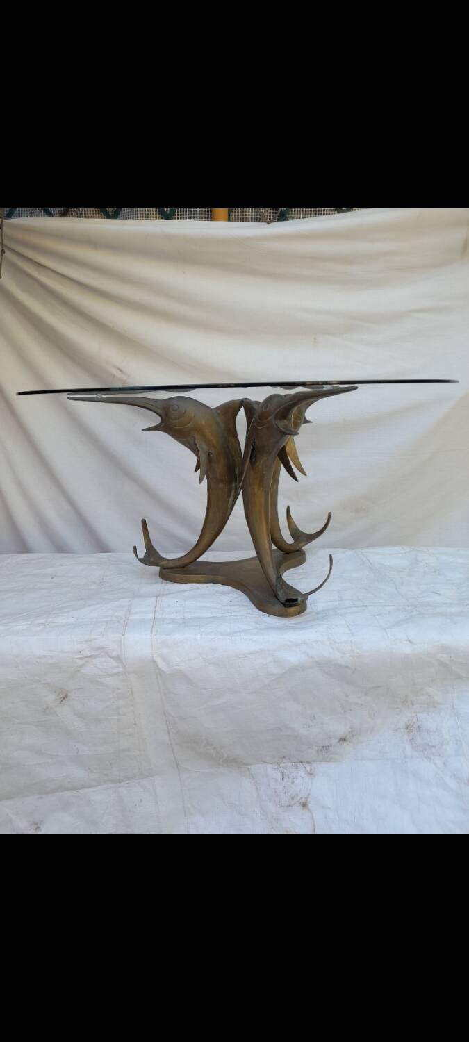 Vintage Hollywood Regency coffee table 1950