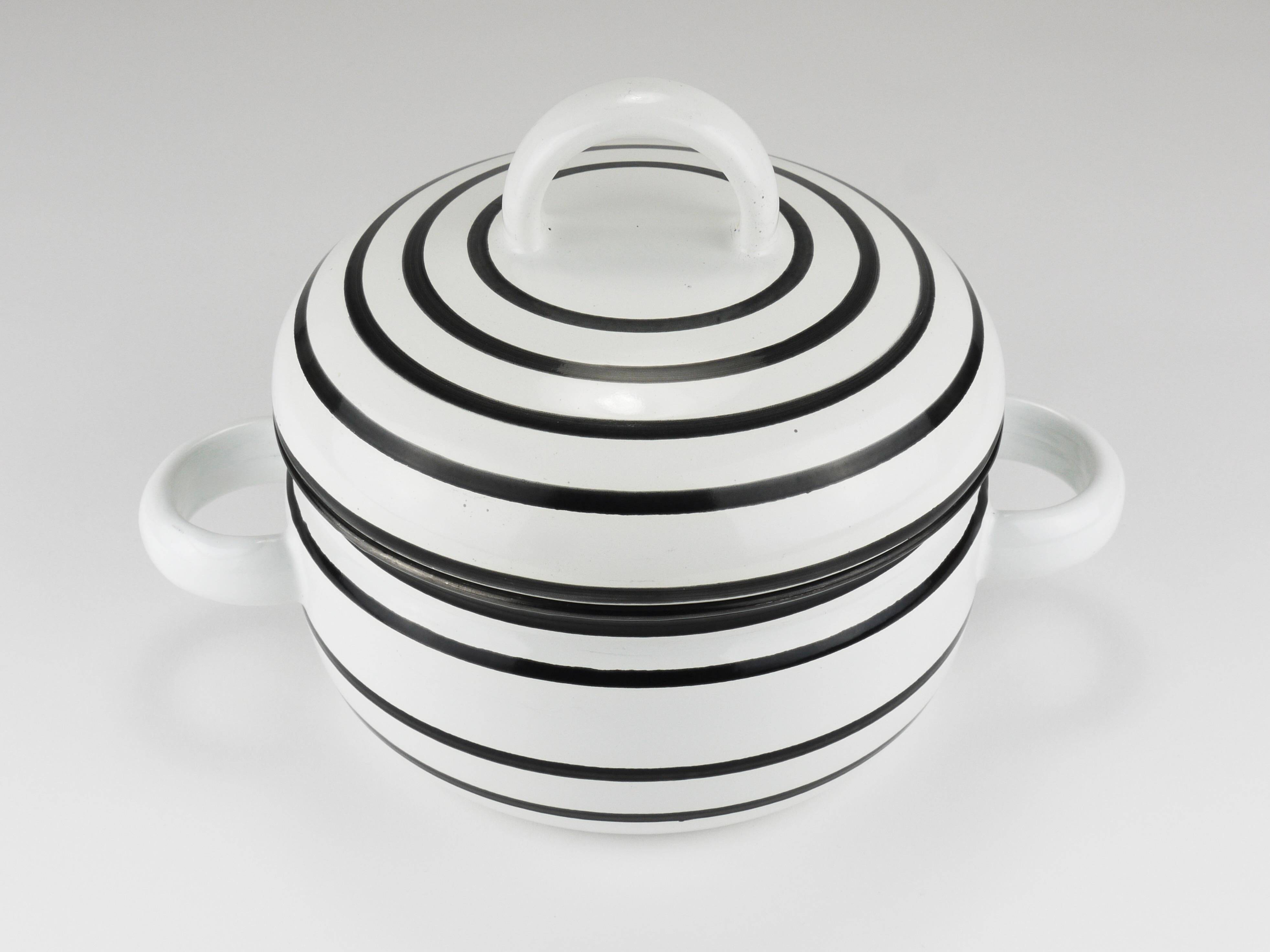 Enamelled pot carl aubock iii "culinar" with lid, ostovics vienna, austria, 1970s