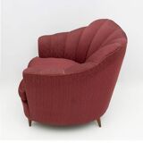 Pair of Gio Ponti Mid-Century Modern Velvet Armchairs for Casa e Giardino