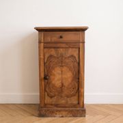 Table de chevet ancienne en bois ciré
