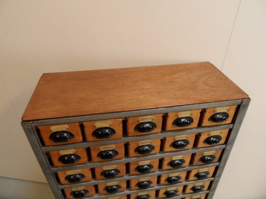 Vintage filing cabinet with 45 drawers