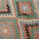6x10 Decorative Rug, Soft Vintage Kilim Rug, Mint Green Area Kilim Rug,