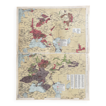 Carte industrielle de l’U.R.S.S. — Double planche originale