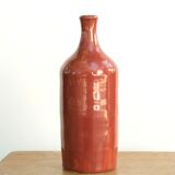 Coral ceramic bottle vase, 70s