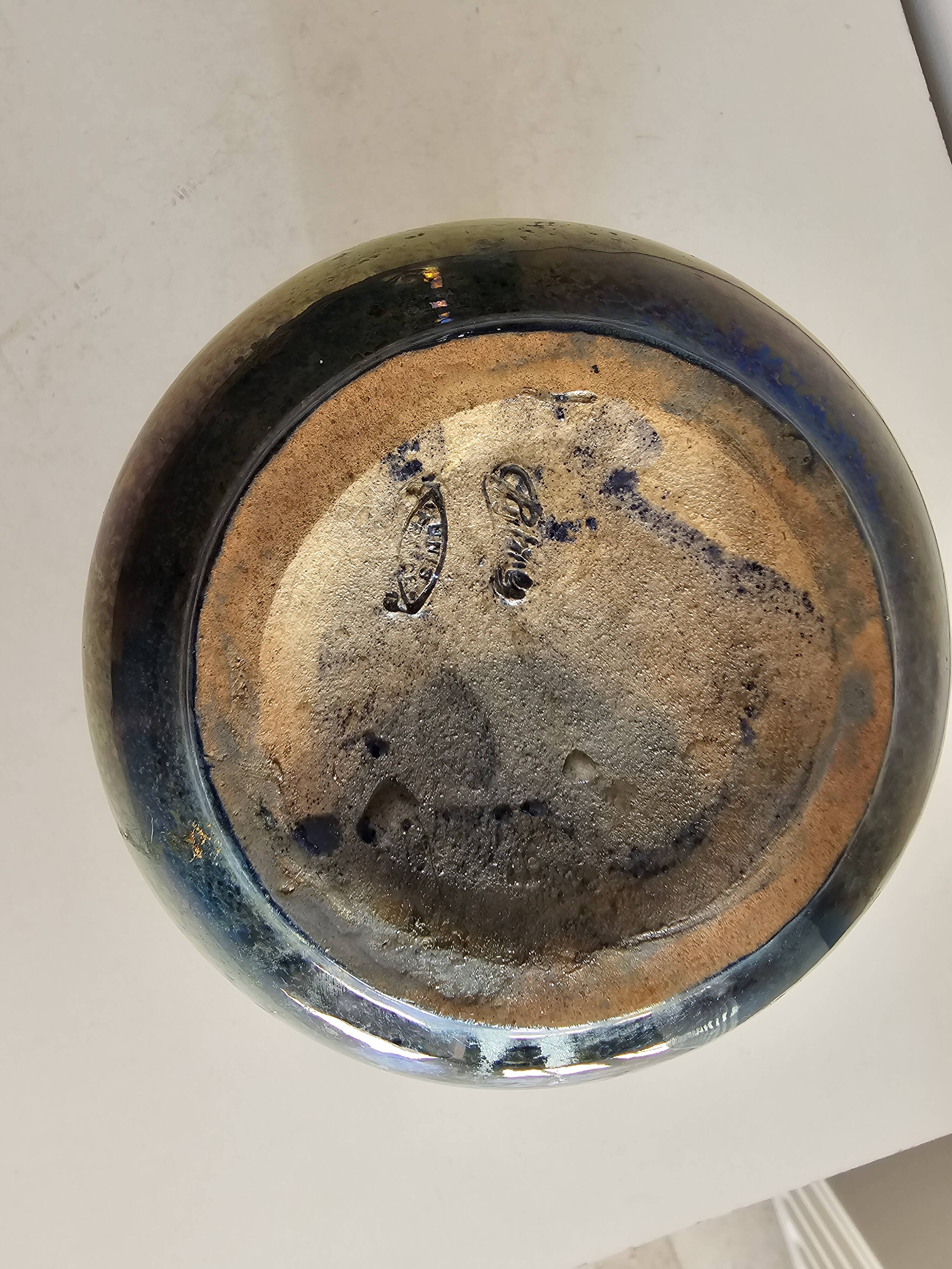 Vase Grès flammé de Rambervillers Alphonse Cytère Unis France Années 30's