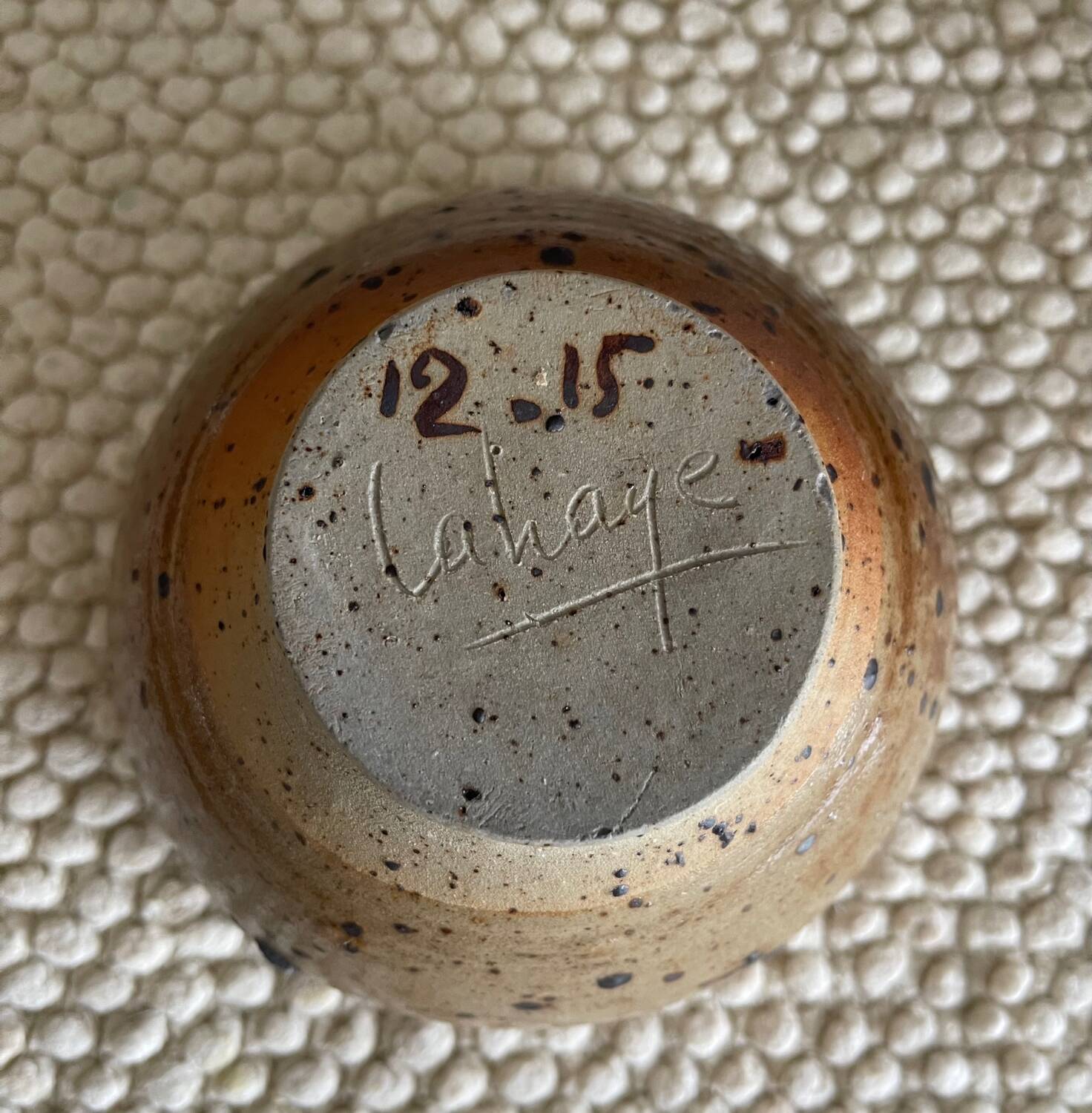 Pyrite stoneware bowl