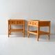 Pair of DUX Scandinavian Nightstands in Bamboo