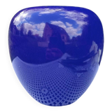 Intense blue ceramic vase