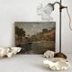 Old oil painting on canvas landscape signed Mouthon 19th century
