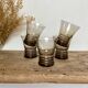 5 small smoked glasses