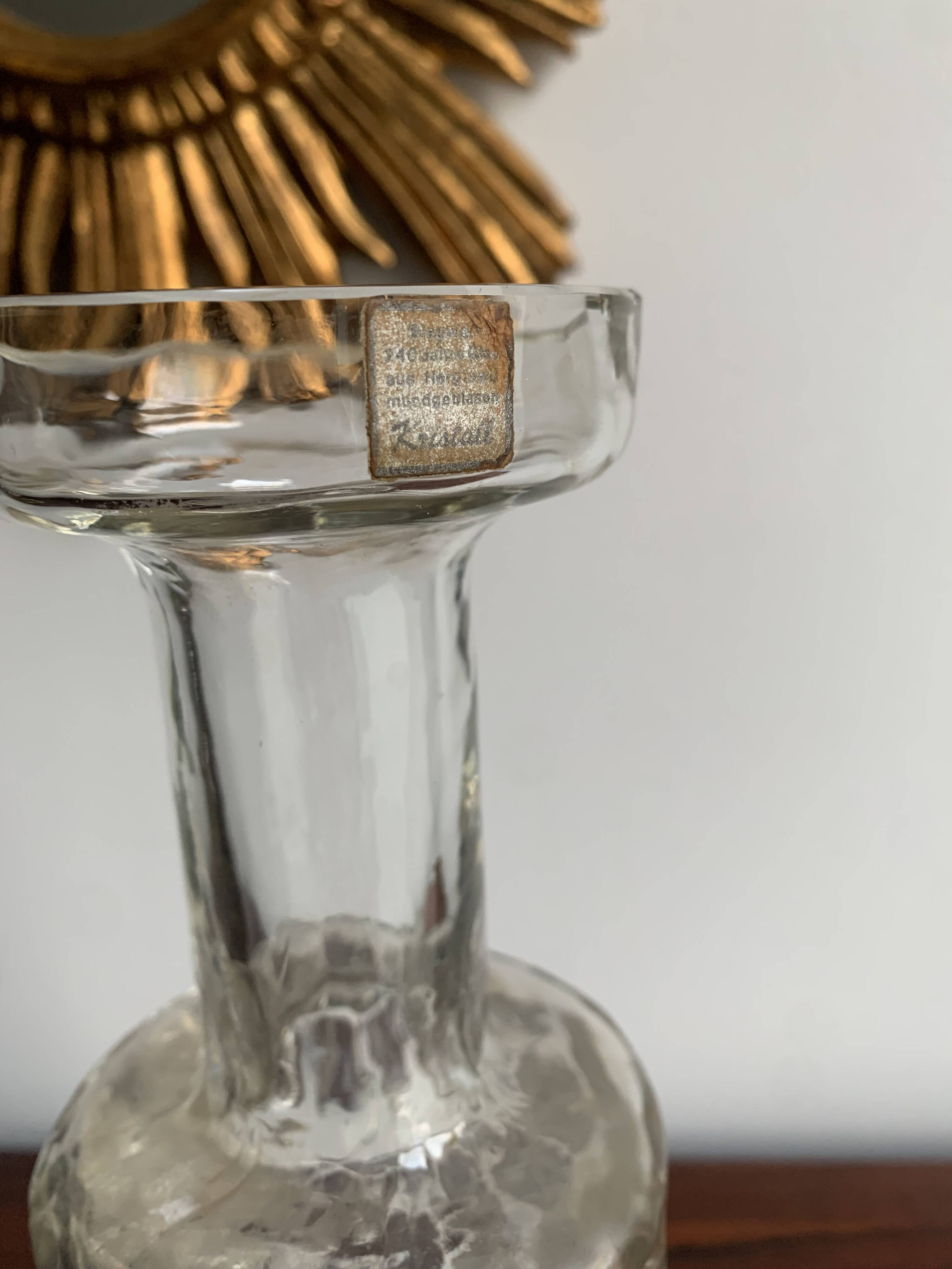 Vintage Textured Glass Vase, 1960s–1970s