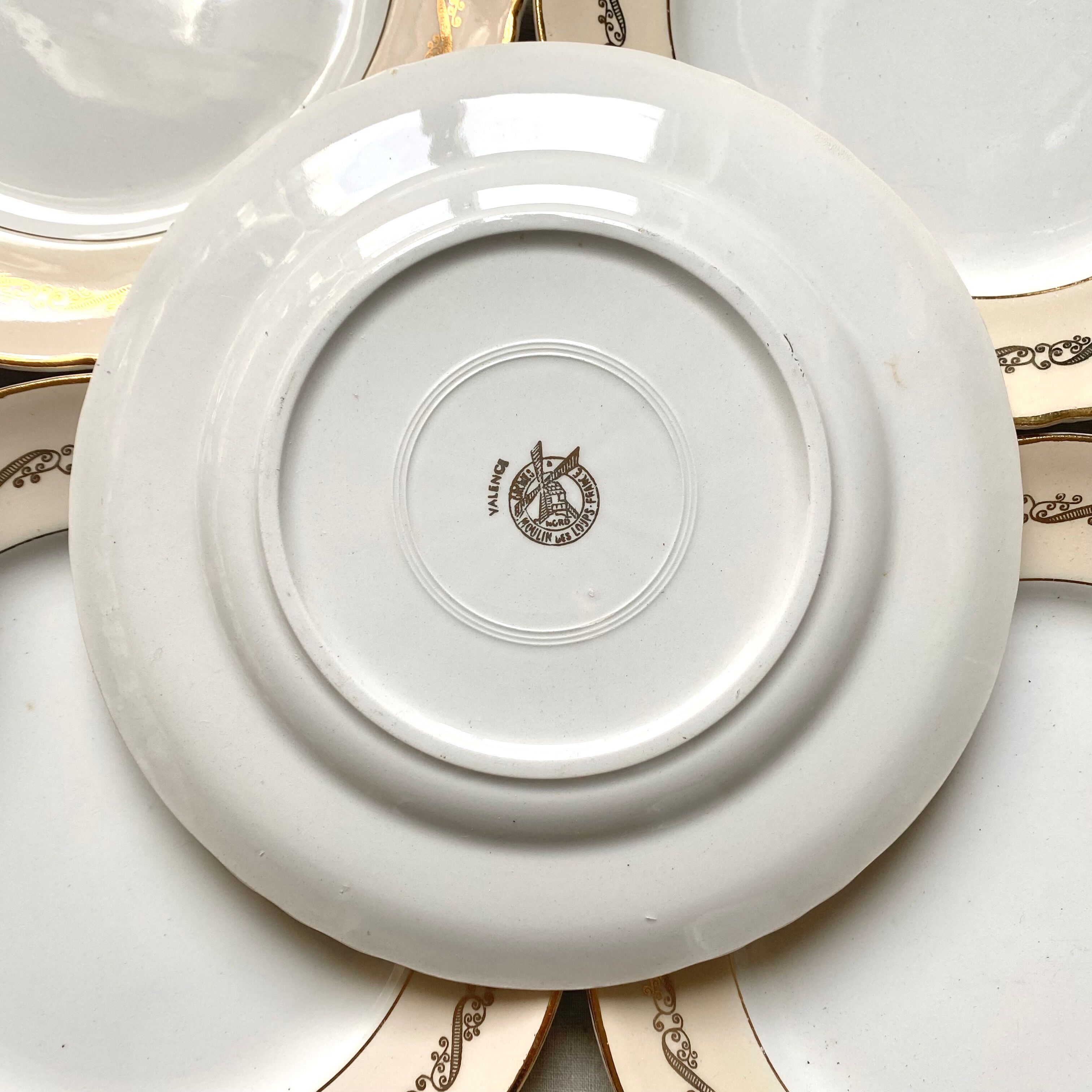 Old dessert plates Moulin des loups