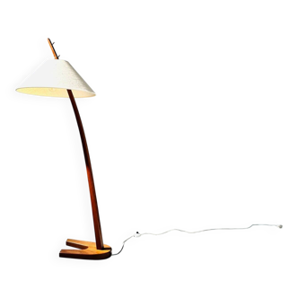 Lampadaire Dornstab vintage en teck, par J.T. Kalmar & A. Pöll, Autriche, 1947