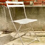Chaise pliante bois et métal bar déco jardin terrasse et balcon