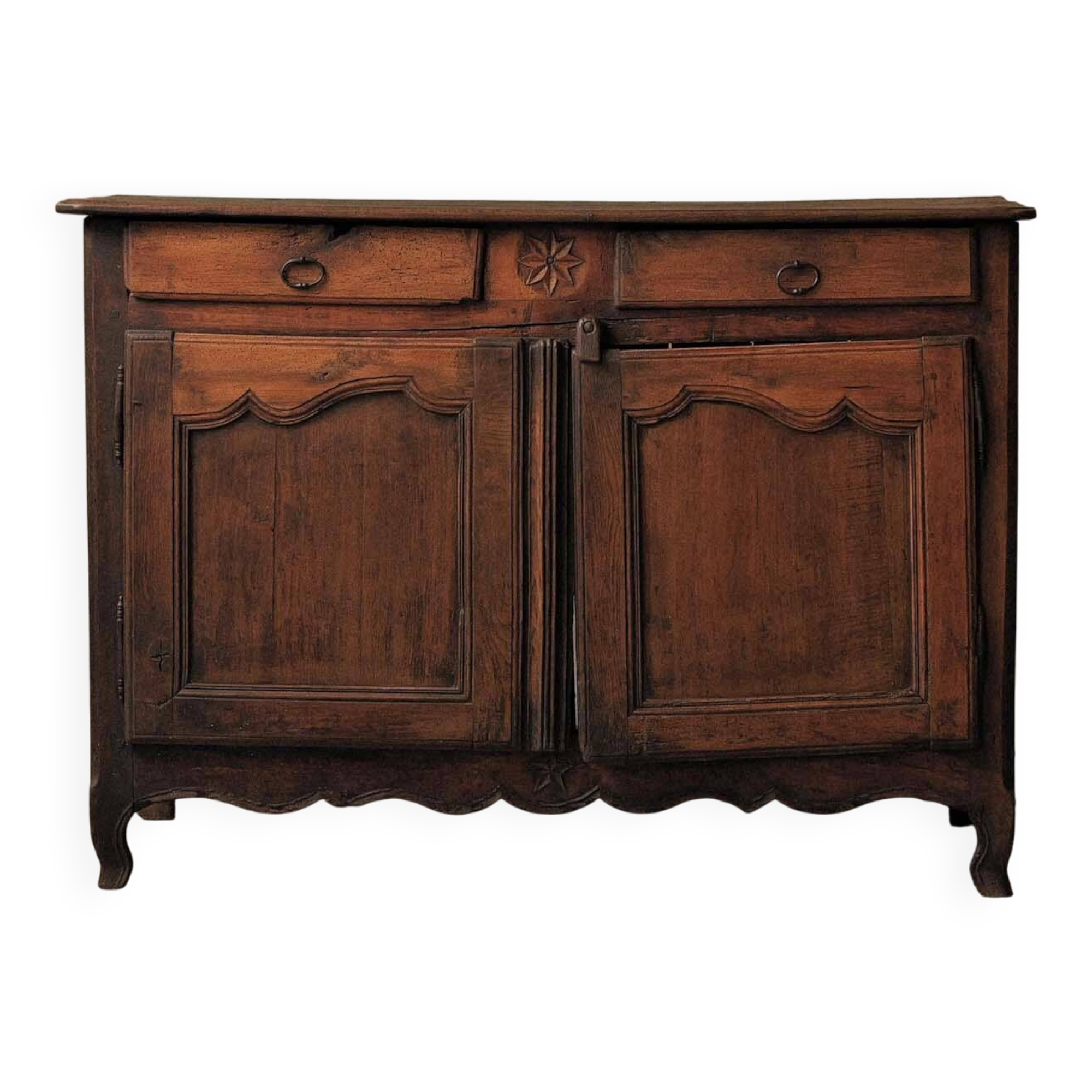 Country buffet in solid wood, Auvergne, 19th century