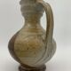 Vintage stoneware pitcher with iridescent two-tone glaze - 1960s-1970s