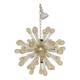 Sputnik Chandelier in Murano Glass with Gold Air Drops and Metal Frame