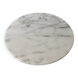 Large white marble cheese platter, rotating, D 31 cm