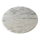 Grand plateau de fromage en marbre blanc, tournant, D 31 cm