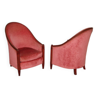Paire de Fauteuils Art Déco par René Joubert & Philippe Petit pour DIM,