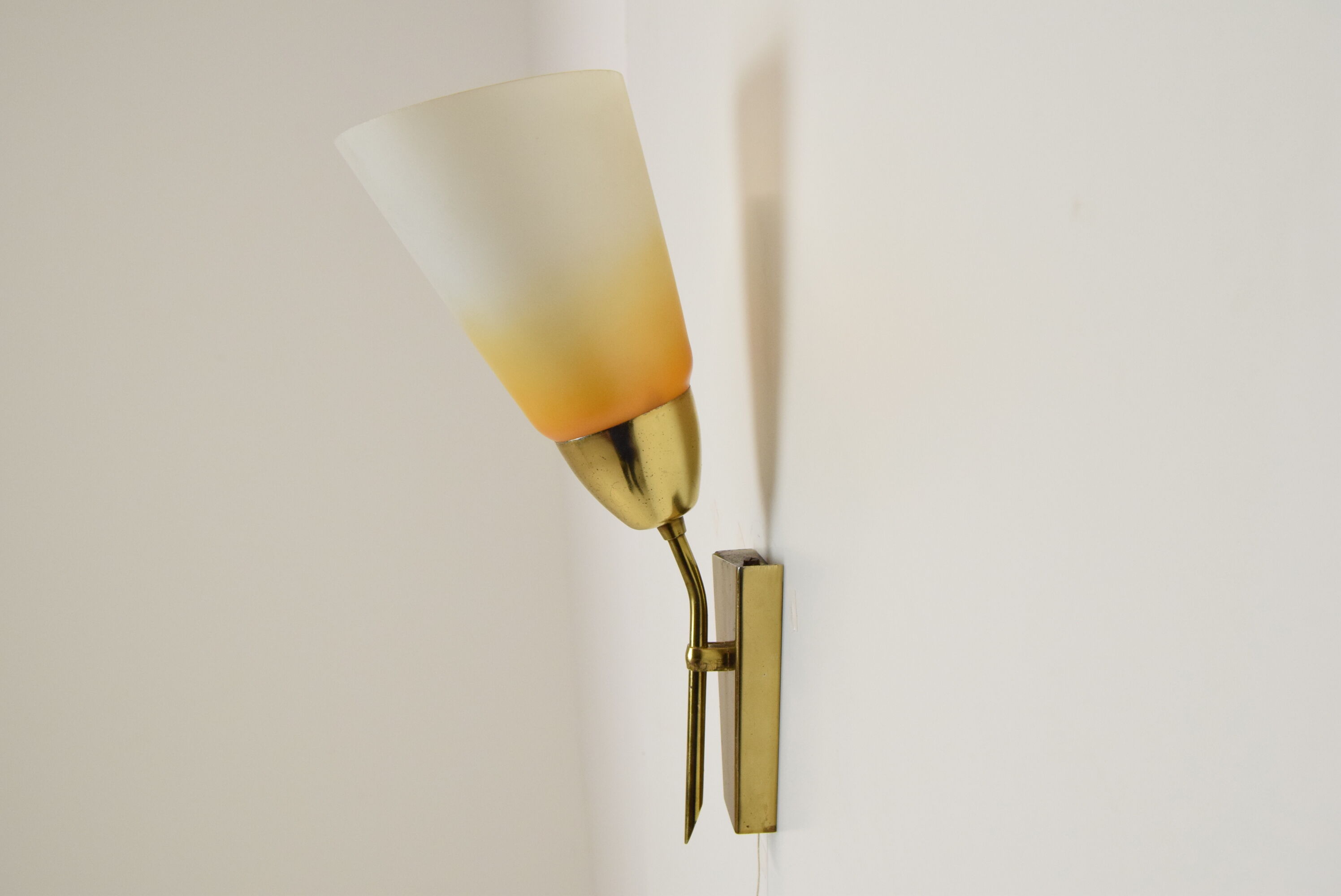 Mid-century wall lamp Kamenicky Senov, 1960