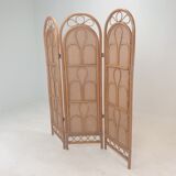 Italian rattan and wicker room divider 1960s