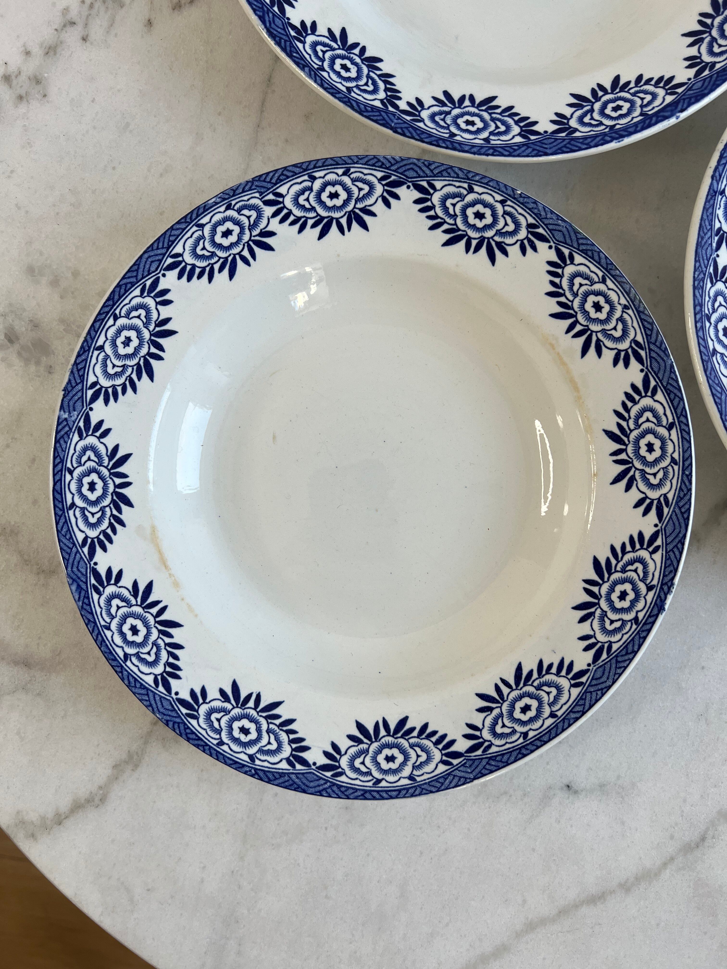 Set of 3 deep plates Sarreguemines Capri
