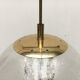 Large glass and brass planet ball pendant lamp from the mid-century German space age, 1960s.