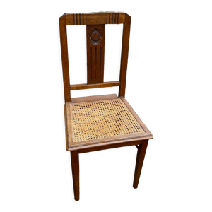 Chaise cannée art déco