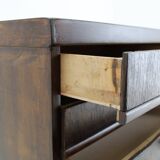 1940s Industrial Beech Wooden Chest of Drawers