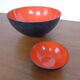 Red Krenit Bowls by Herbert Krenchel Torben Ørskov, Set of 2, 1960s