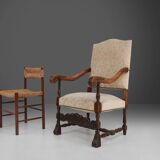 Fauteuil Trône du 19ème siècle de Style Renaissance