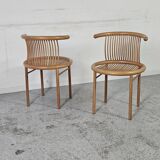 Pair of Herbert Ohl chairs for Lubke, 1980s