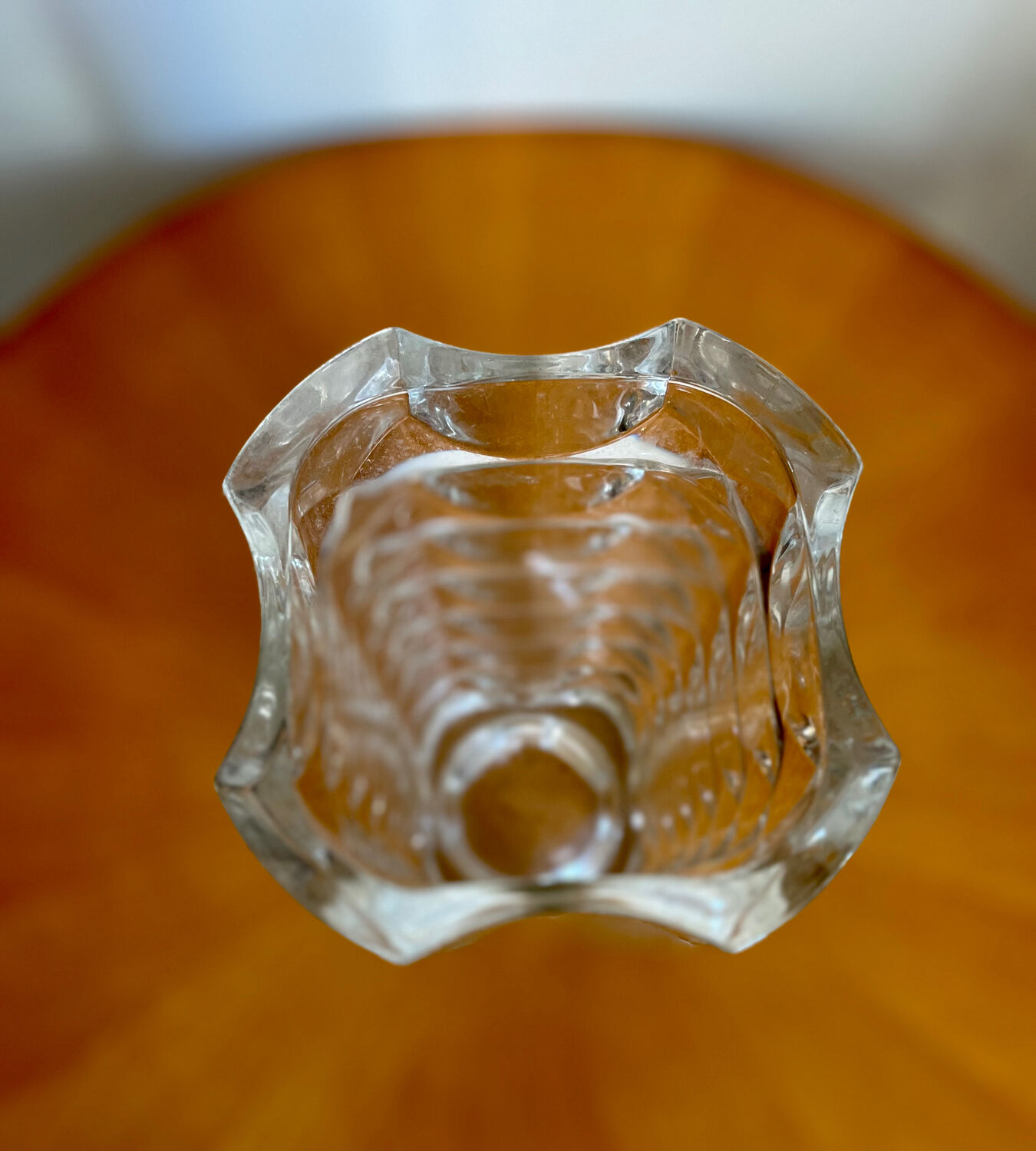 Crystal glass vase 1950
