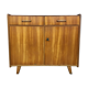 Bahut buffet enfilade vintage feet compass 2 doors swinging 2 drawers walnut