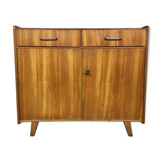 Bahut buffet enfilade vintage feet compass 2 doors swinging 2 drawers walnut