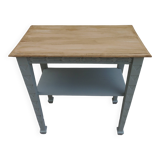 Vintage side table, reimagined in grey-green.