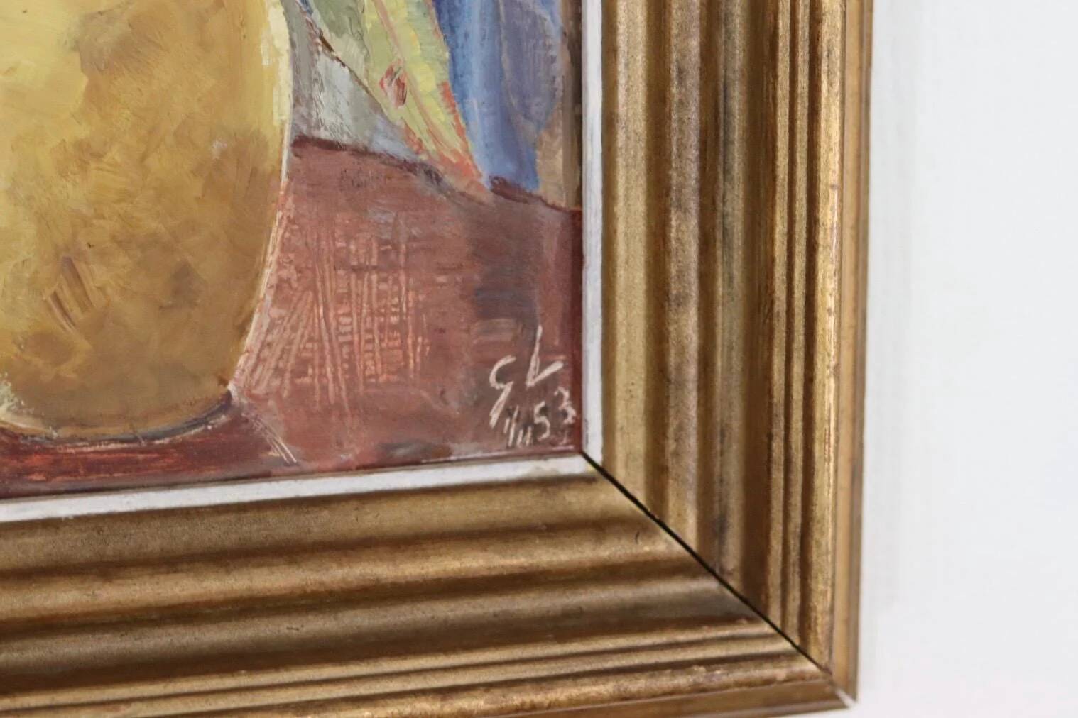 Nature morte avec vue par la fenêtre, par Gerhard Larsson, 1953