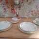 Set of 6 dessert plates or entry golden décor