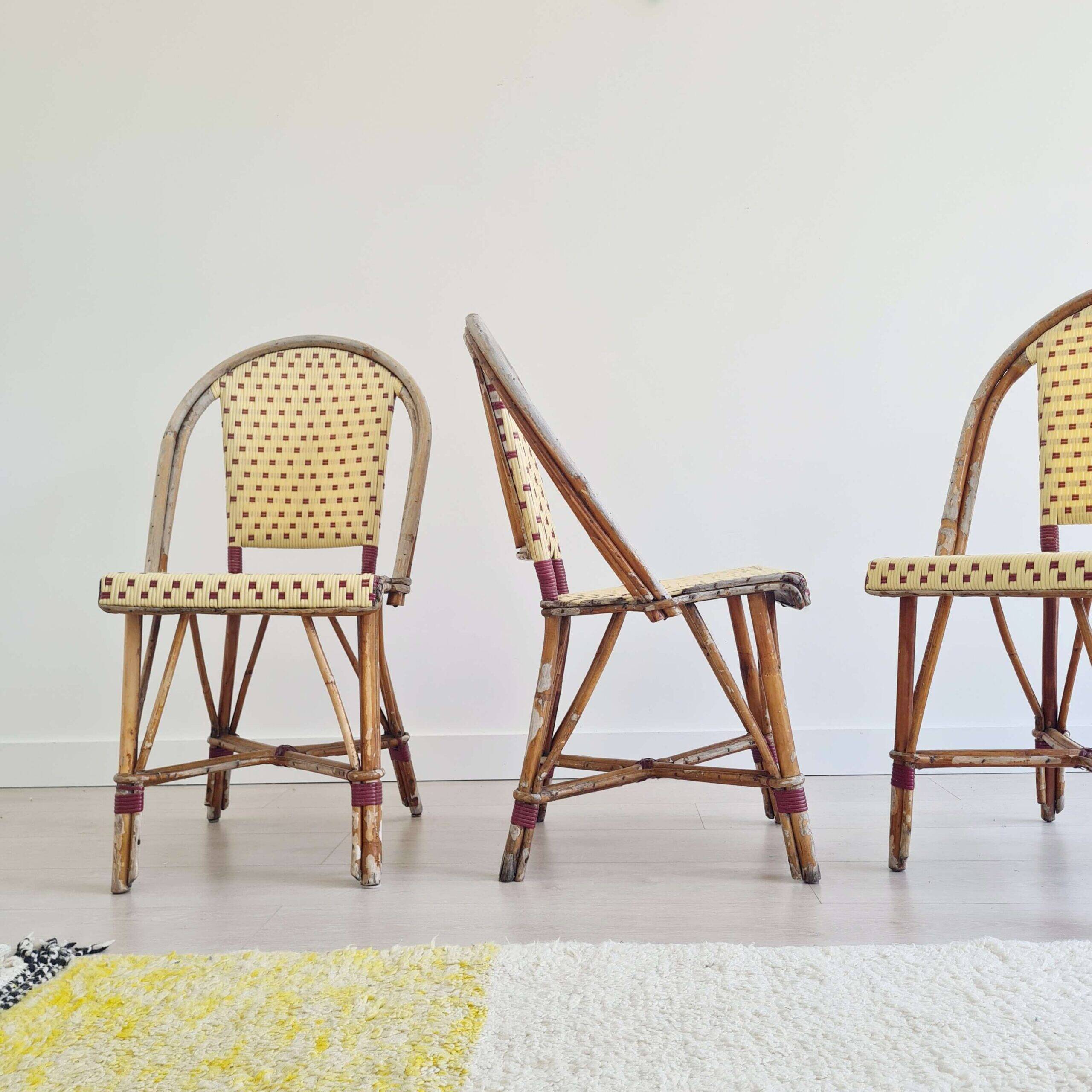 Hardy rattan bistro chairs - antique rattan chairs