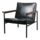 Vintage black bauhaus lounge armchair, 70s