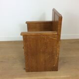Pair of art deco solid oak chairs